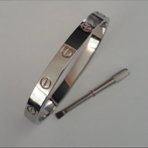 LOVE Screw Bangle Bracelet with Screwdriver in Silver